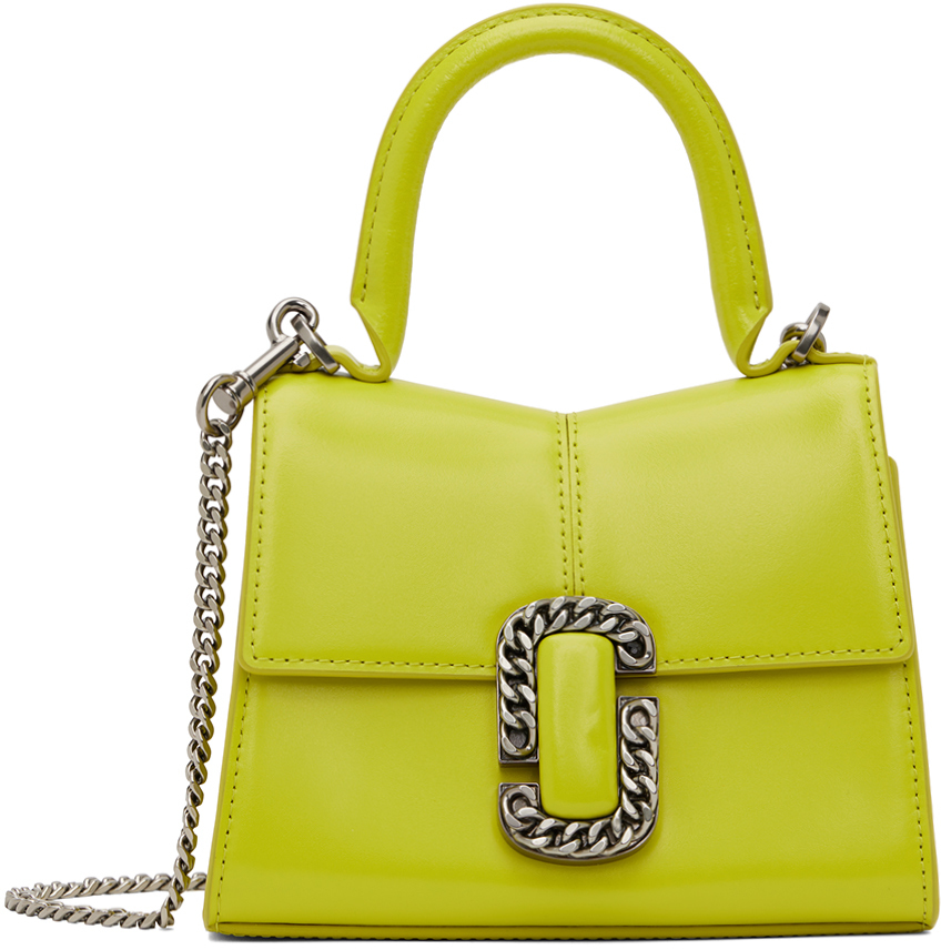 Shop Marc Jacobs Green Mini 'the St. Marc' Bag In 328 Acid Lime