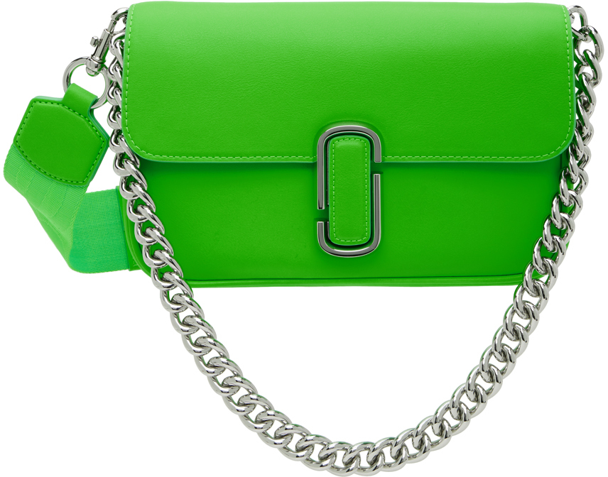 The J Marc Shoulder Bag of Marc Jacobs - Green leather bag with flap for  women