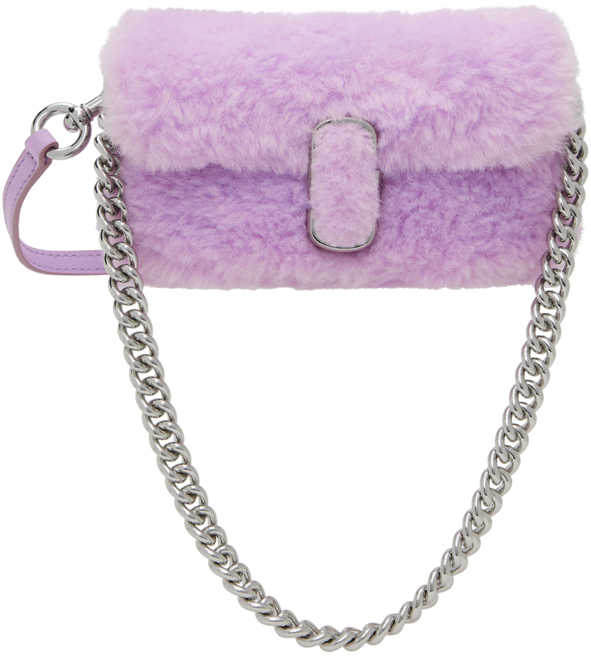 Marc Jacobs Purple 'the Mini Faux-fur' Bag In 533 Lilac