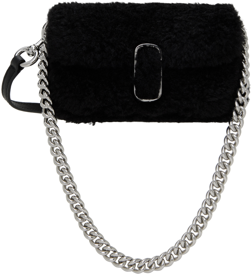 Marc Jacobs Black 'the Mini Faux-fur' Bag In 001 Black