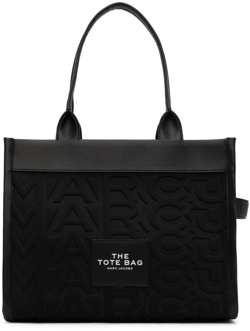 Marc Jacobs Black Large 'the Monogram' Tote In 001 Black
