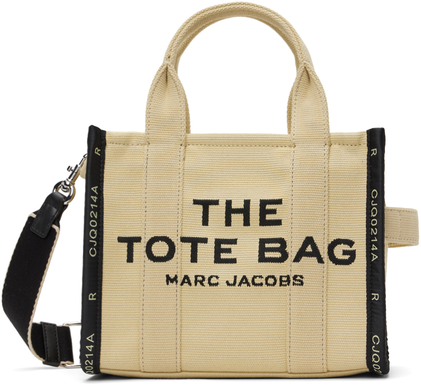 Marc Jacobs: Beige 'The Jacquard Small' Tote | SSENSE