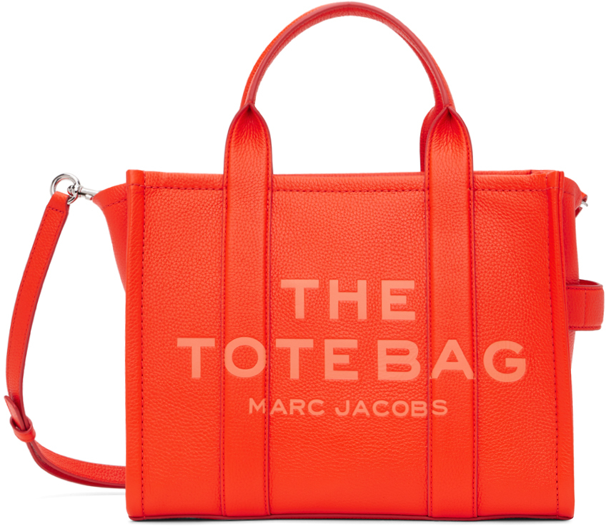 Marc Jacobs Red The Leather Medium Tote Bag