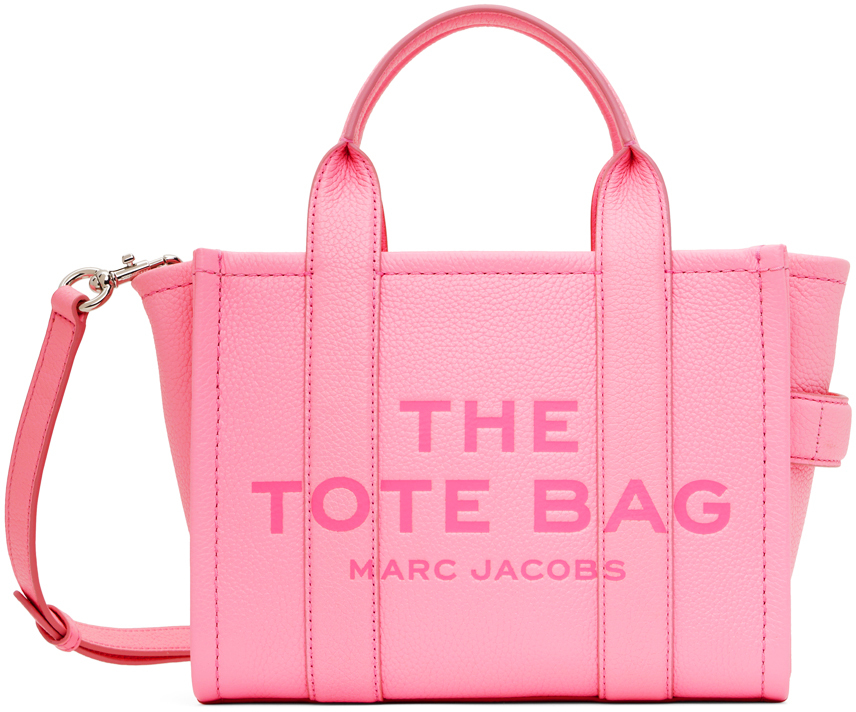 Marc Jacobs: Pink 'The Leather Small' Tote | SSENSE Canada