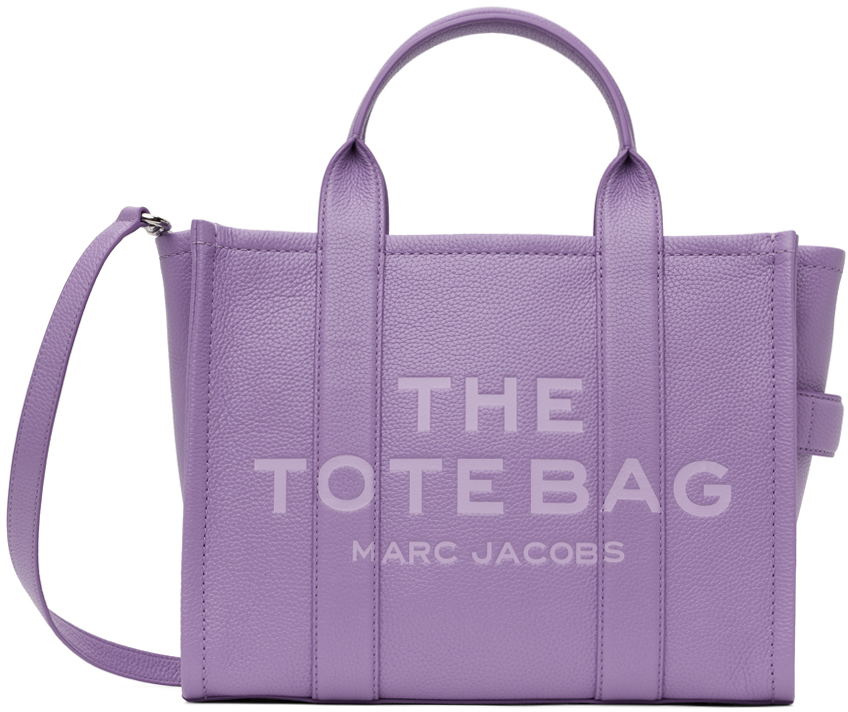 MARC JACOBS PURPLE 'THE LEATHER MEDIUM TOTE BAG' TOTE