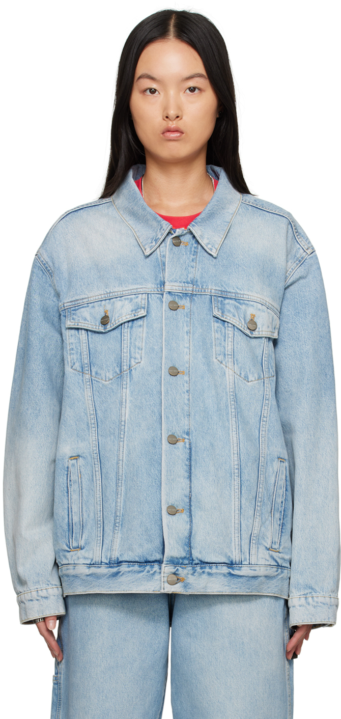 Marc Jacobs: Blue 'The Denim Trucker Jacket' Denim Jacket | SSENSE