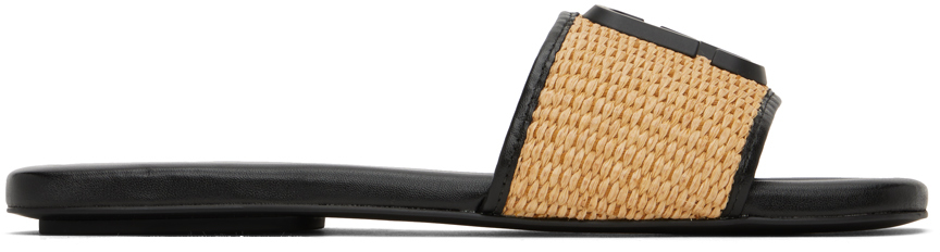 Shop Marc Jacobs Tan & Black 'the J Marc' Sandals In 255 Natural