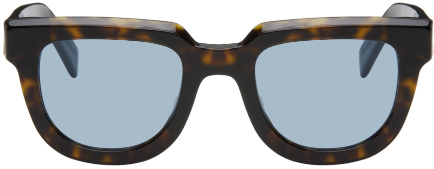 Shop Retrosuperfuture Tortoiseshell Serio Sunglasses In 3627 Azure