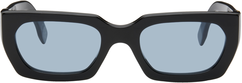 Retrosuperfuture Black Teddy Sunglasses In Azure