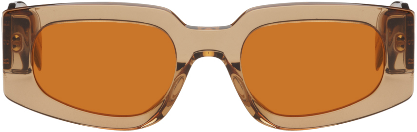 Shop Retrosuperfuture Orange Tetra Sunglasses