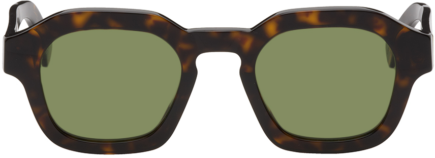 Retrosuperfuture Tortoiseshell Saluto Sunglasses In 3627 Green