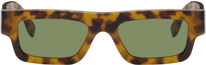 Retrosuperfuture Tortoiseshell Rectangle-frame Sunglasses In Spotted Havana