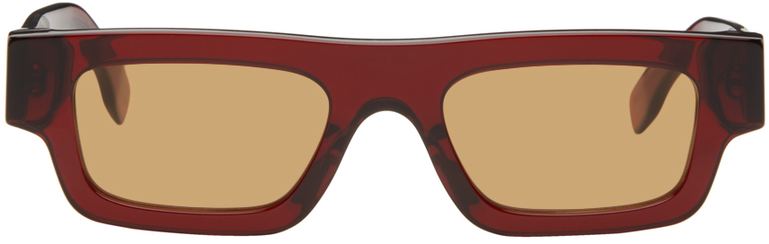 Retrosuperfuture Ssense Exclusive Red Colpo Sunglasses In Red/brown