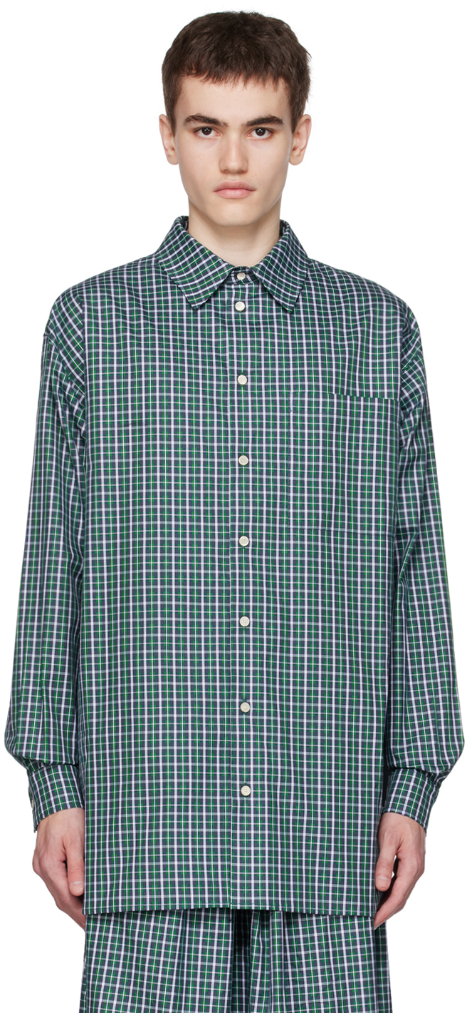 Green check shirt dress on sale