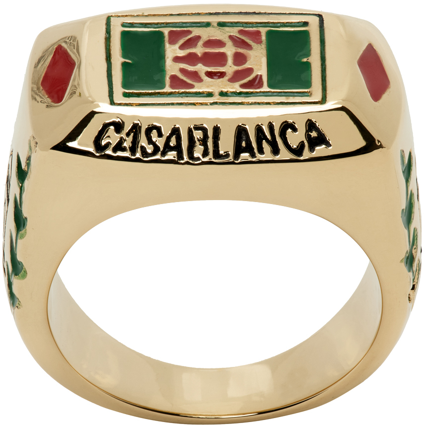 Gold Tennis Club Ring by Casablanca on Sale