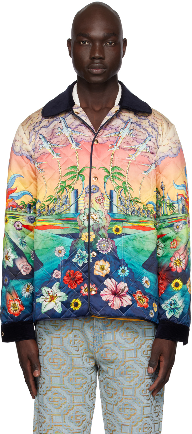 Shop Casablanca Multicolor 'l'envol' Jacket