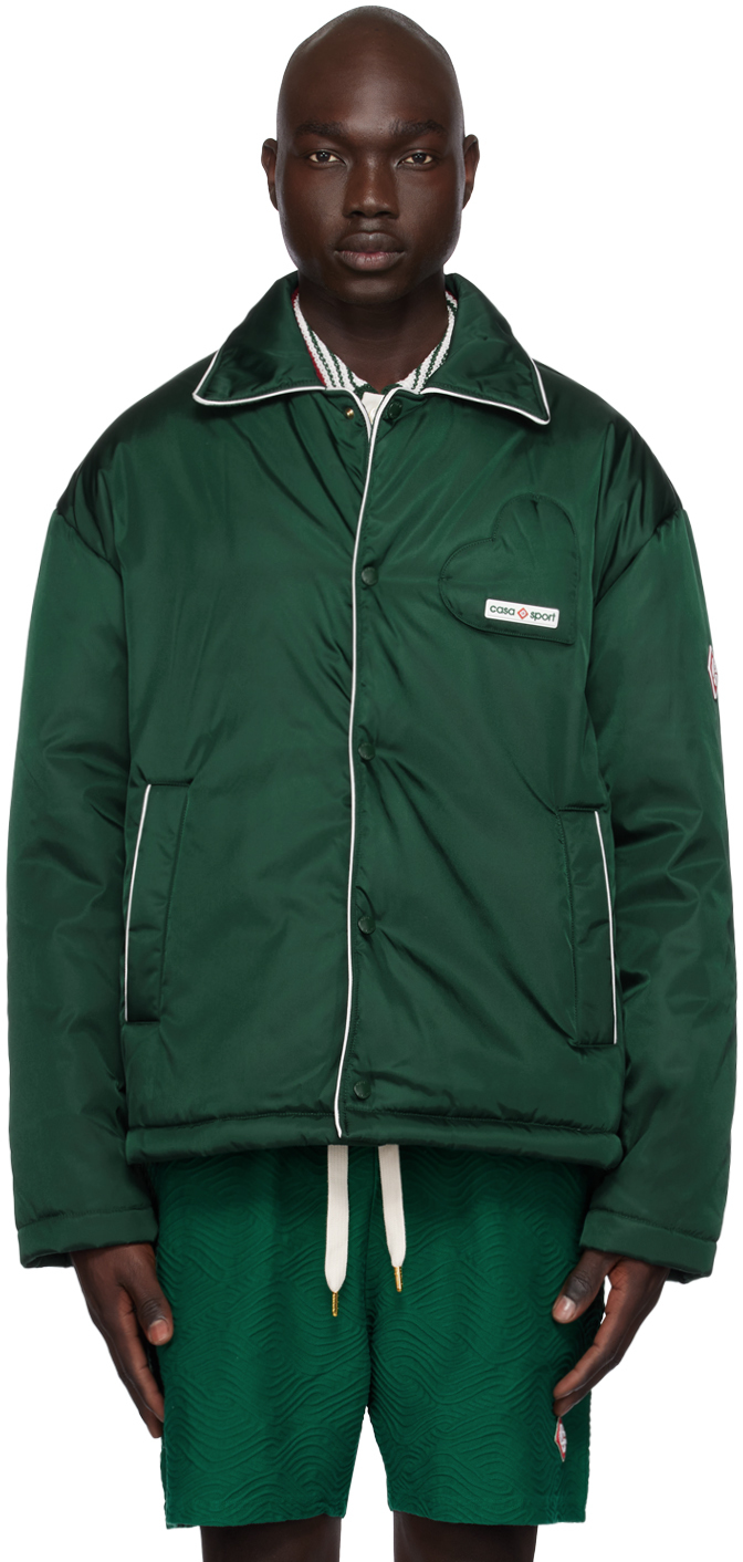 Shop Casablanca Green Coach Jacket