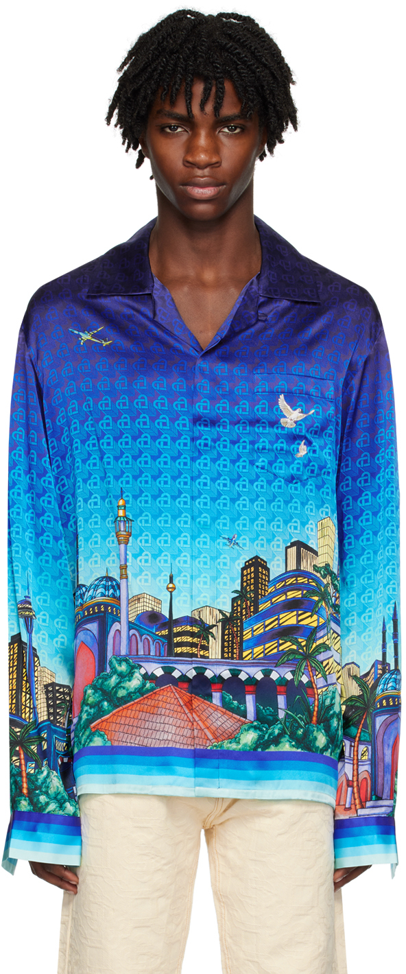 Casablanca Blue 'The Night View' Shirt