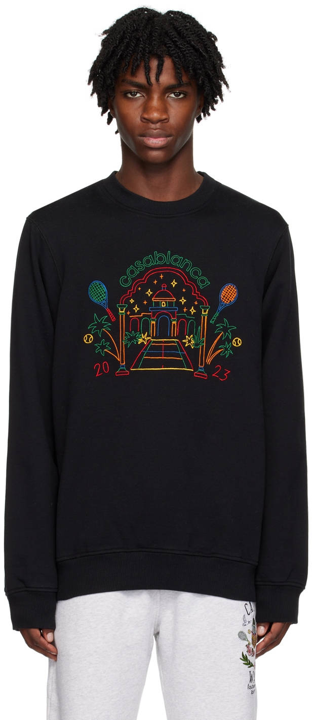 Casablanca Black Rainbow Crayon Temple Sweatshirt