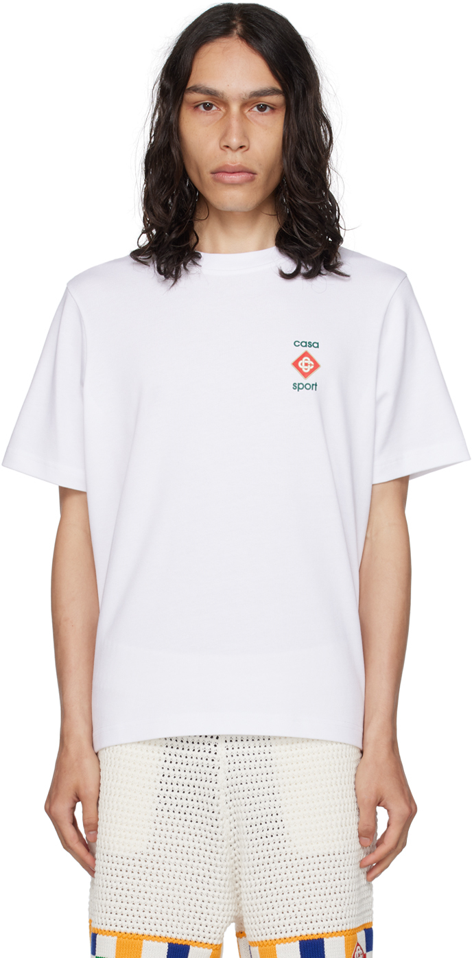 White Casa Sport 3D T-Shirt by Casablanca on Sale