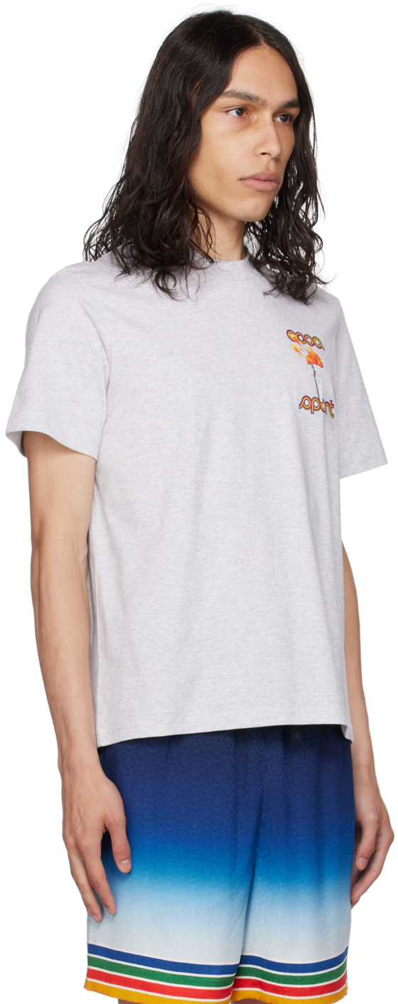 Casablanca La Flamme Du Sport Round-collar T-shirt In La Flamme Du Sport