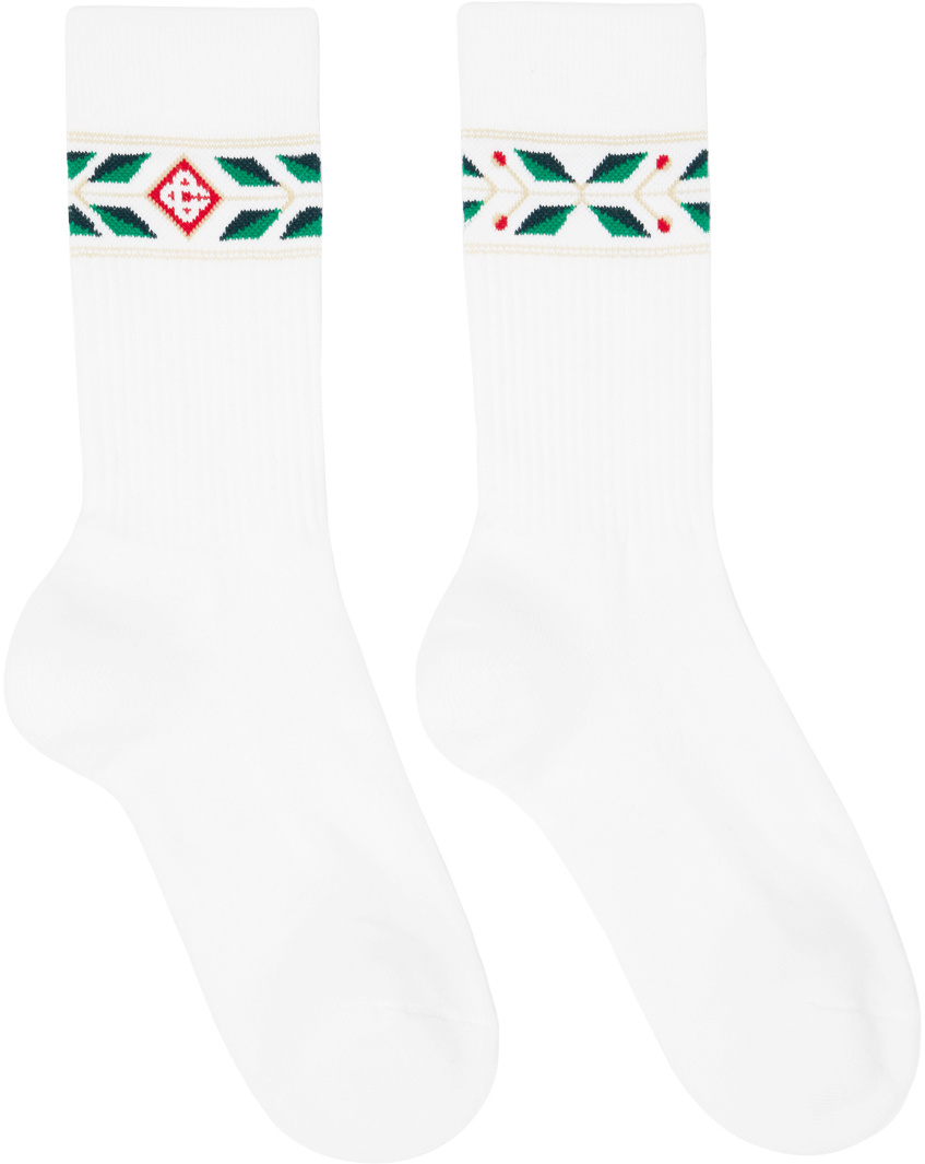 Casablanca White Laurel Socks