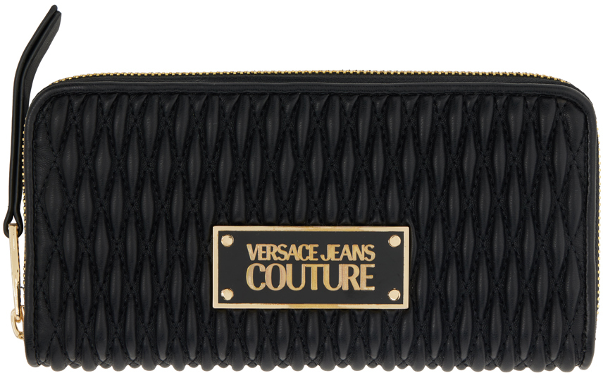 Versace Jeans Couture: Black Crunchy Wallet | SSENSE UK