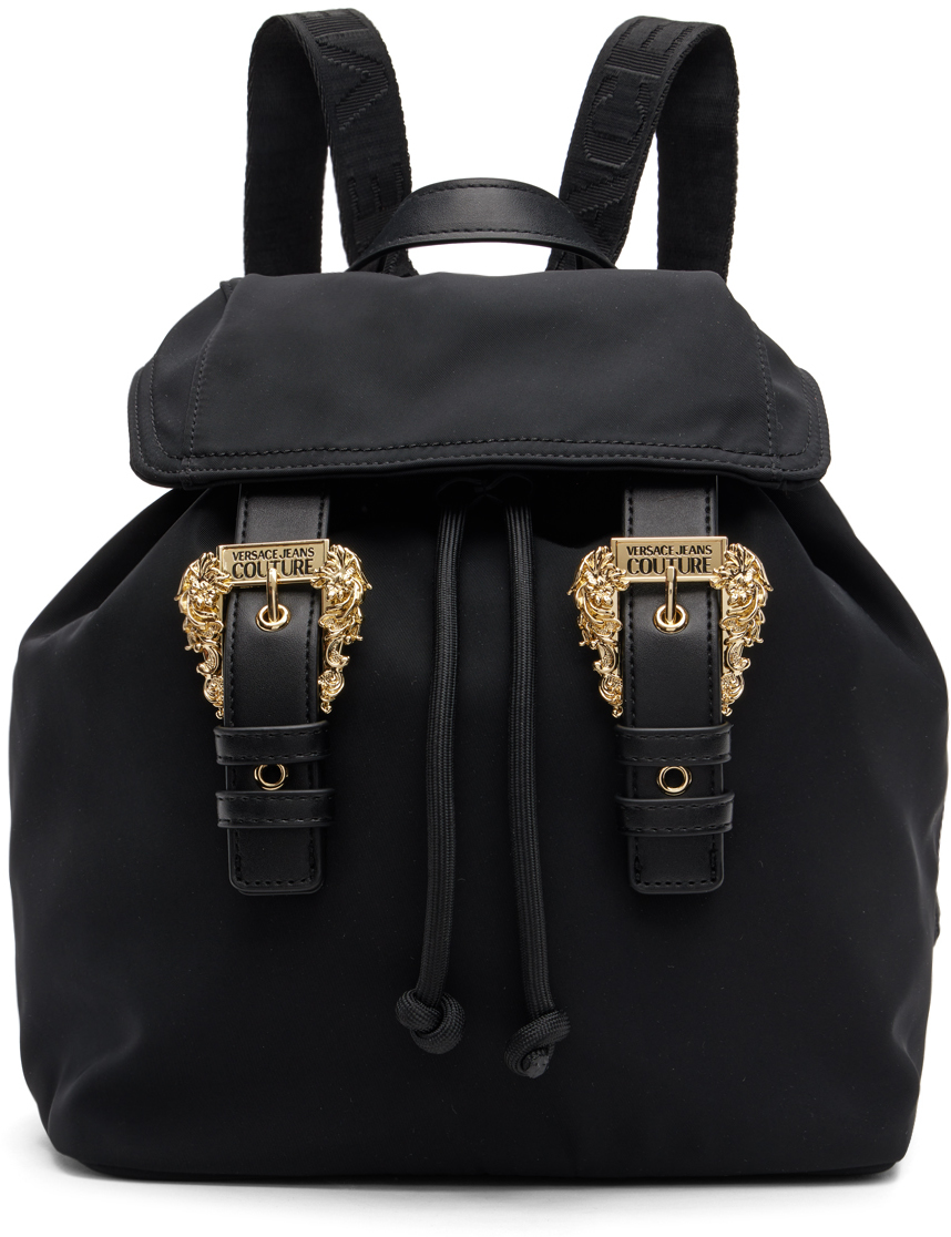 Black Pin-Buckle Backpack