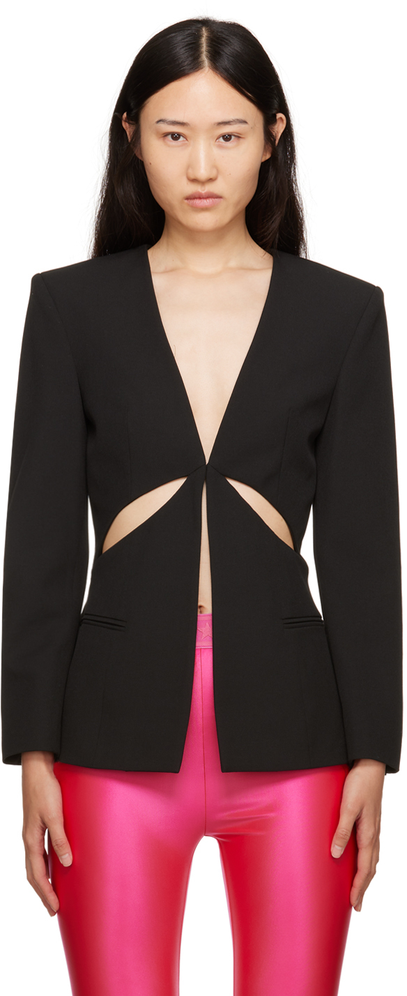 Black Slashed Blazer