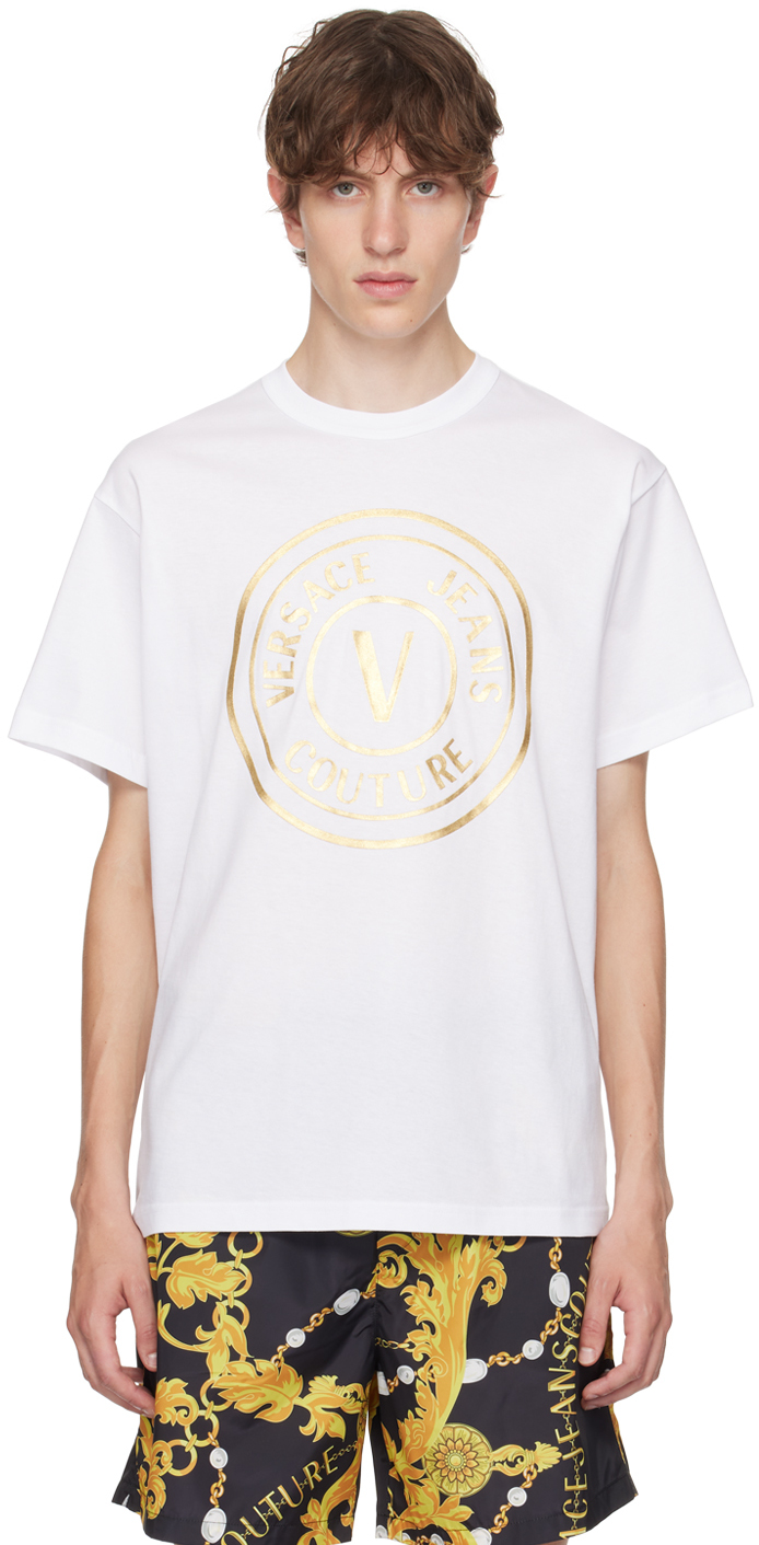 White V-Emblem T-Shirt