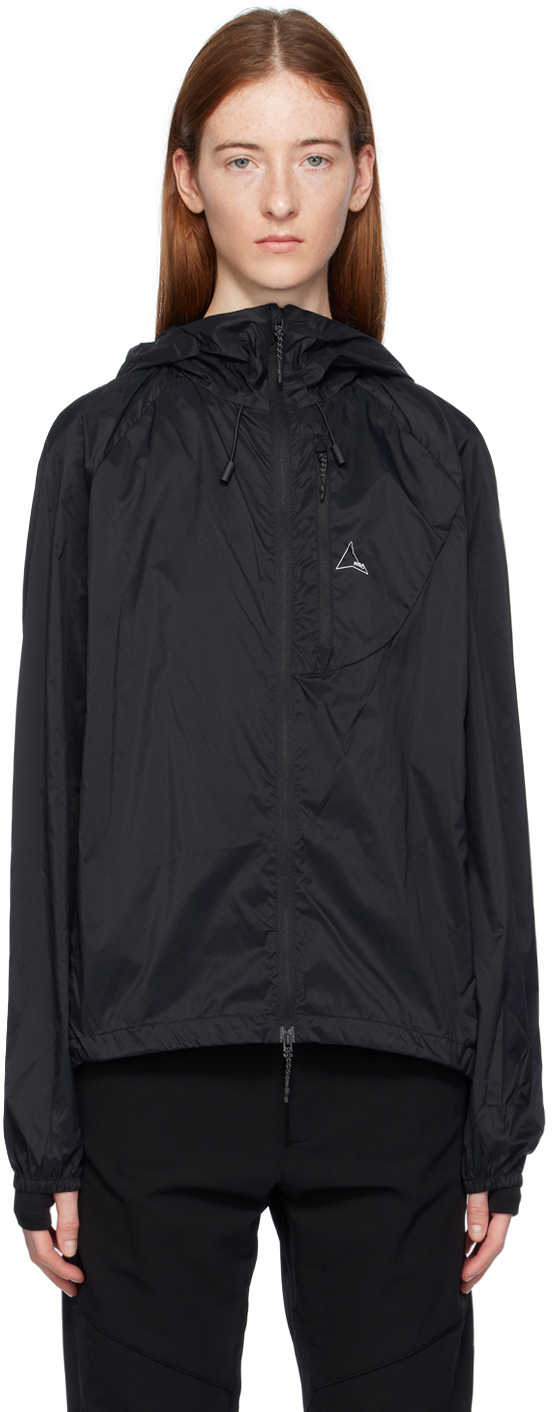 Roa Black Packable Jacket In Black Reflective