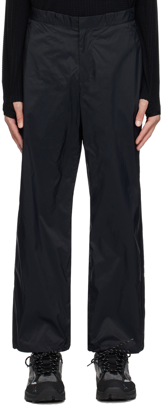 Black Packable Trousers by ROA on Sale
