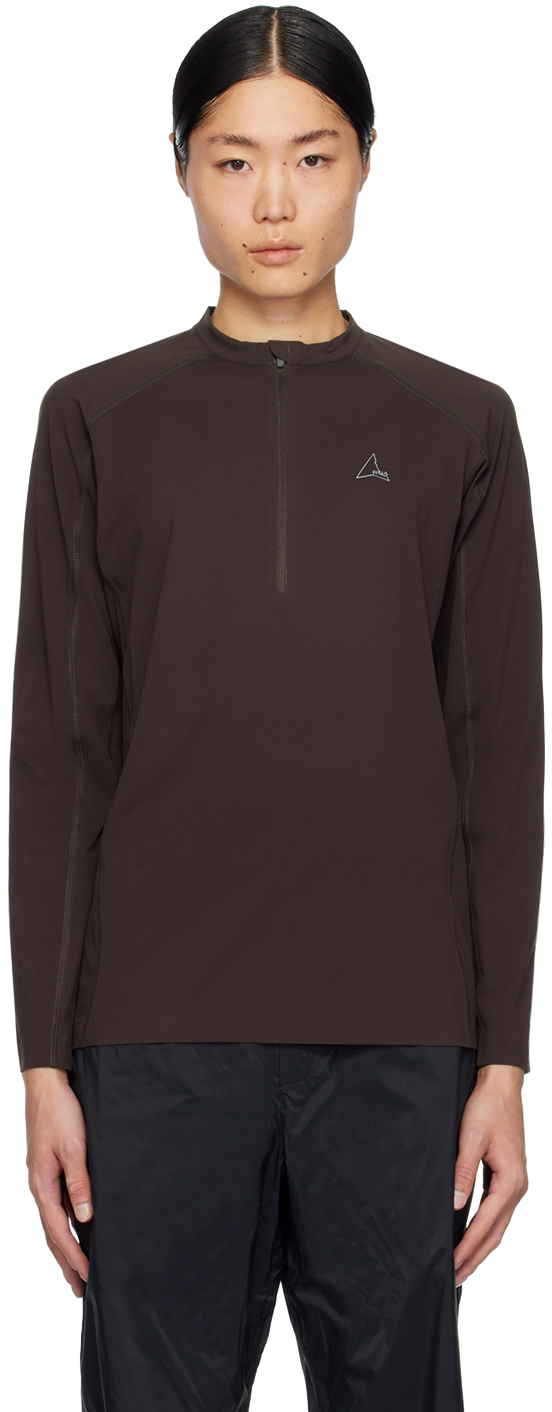 Roa Brown Insulated Long Sleeve T-shirt In Ganache