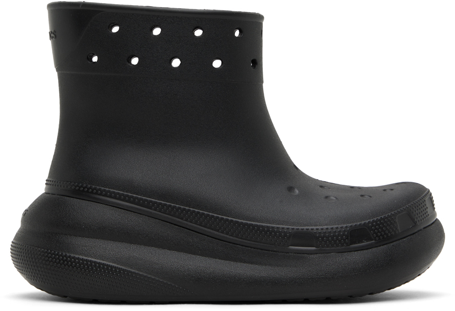 Crocs: Black Crush Boots | SSENSE