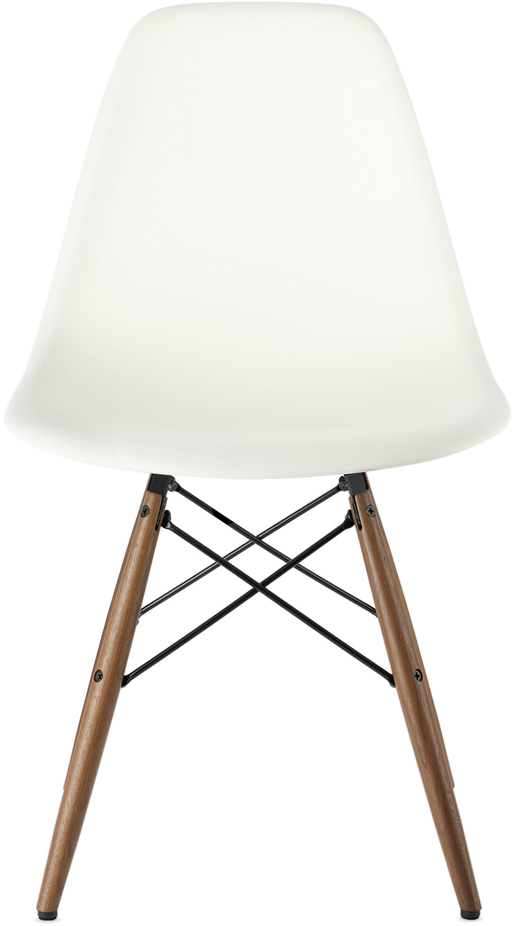 Herman Miller White Eames Molded Plastic Side Chair