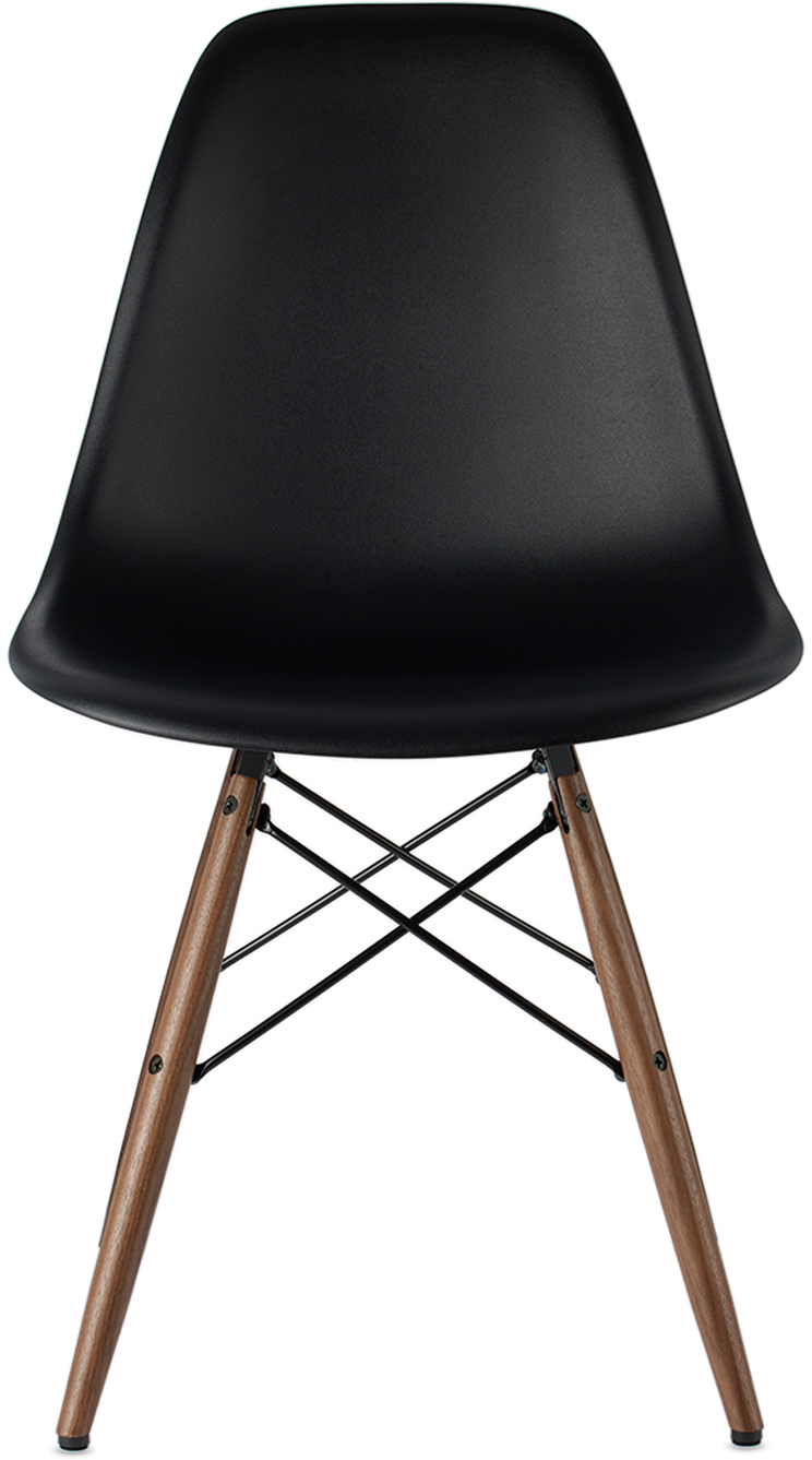 Herman Miller Black Eames Molded Plastic Side Chair