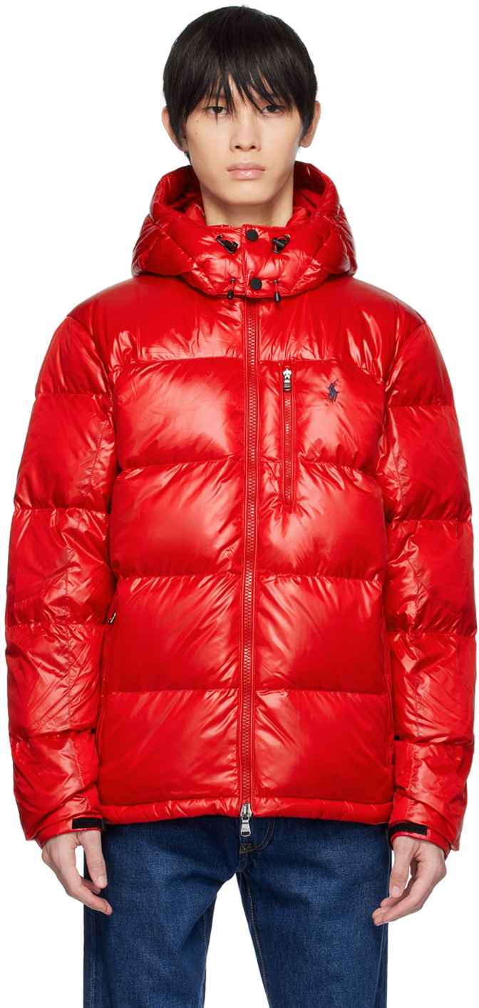 Shop Polo Ralph Lauren Red Quilted Down Jacket In Rl 2000 Red Glossy