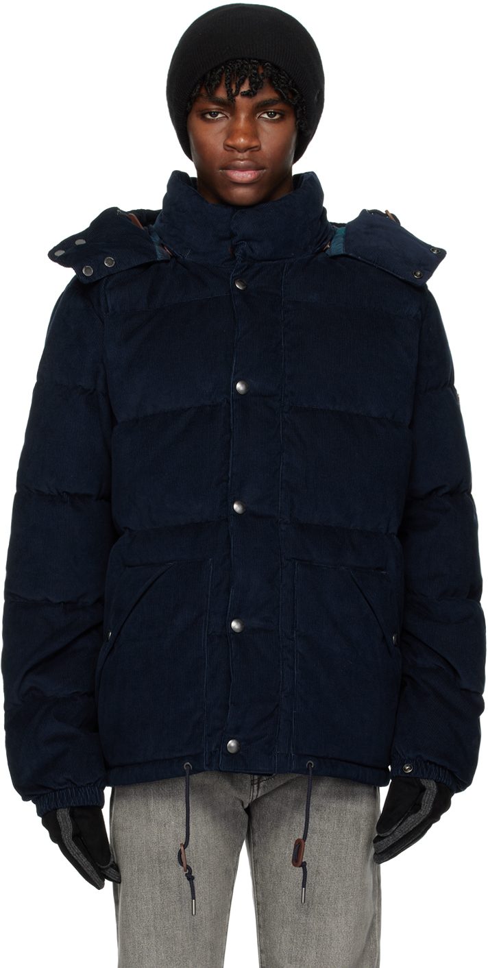Polo Ralph Lauren: Navy Quilted Down Jacket | SSENSE