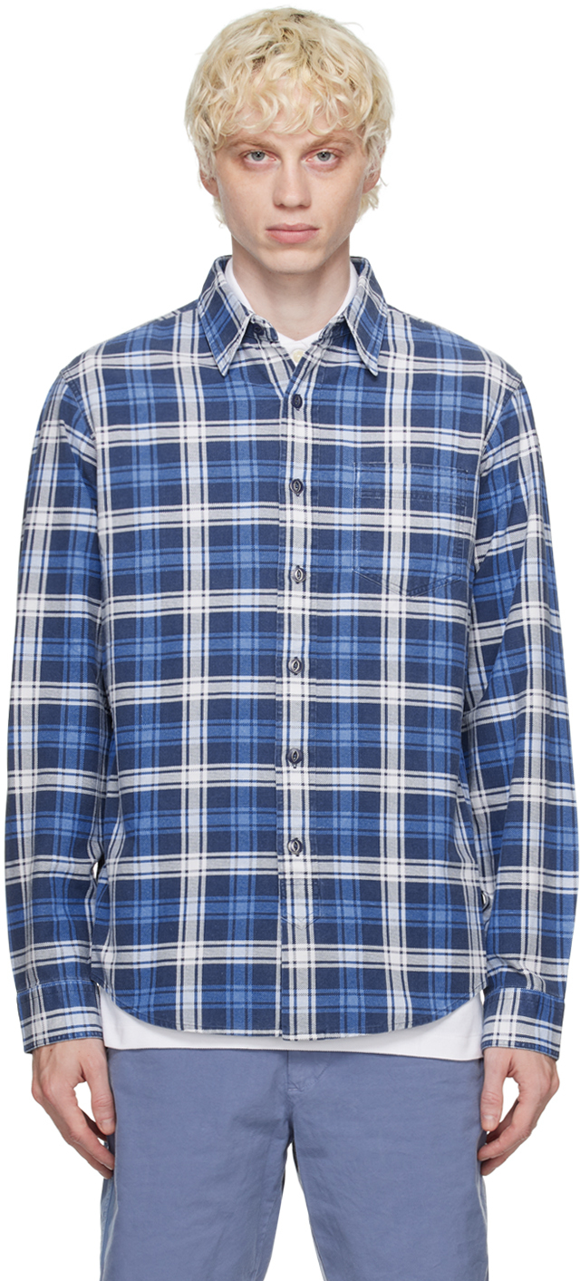 Polo Ralph Lauren Blue Plaid Shirt In 6079 Montauk Flannel