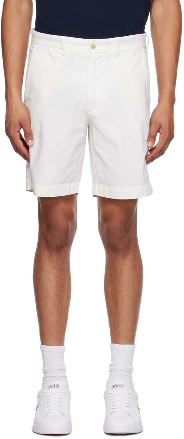 Polo Ralph Lauren Salinger Straight Fit Chino 8 Shorts In Deckwash White