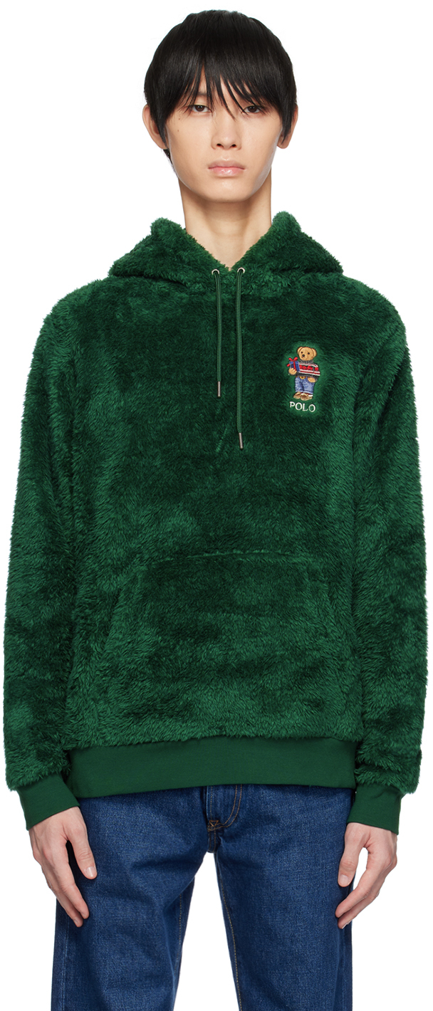 Polo bear sale hoodie green