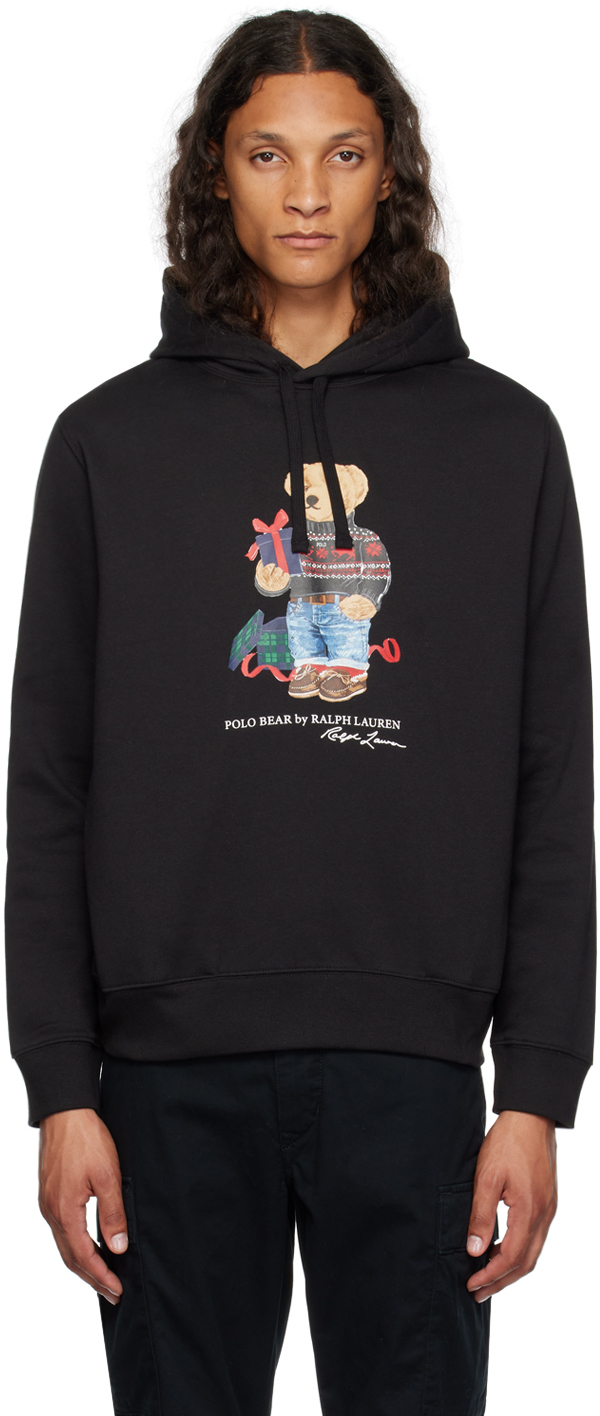 Ralph lauren black bear hot sale hoodie