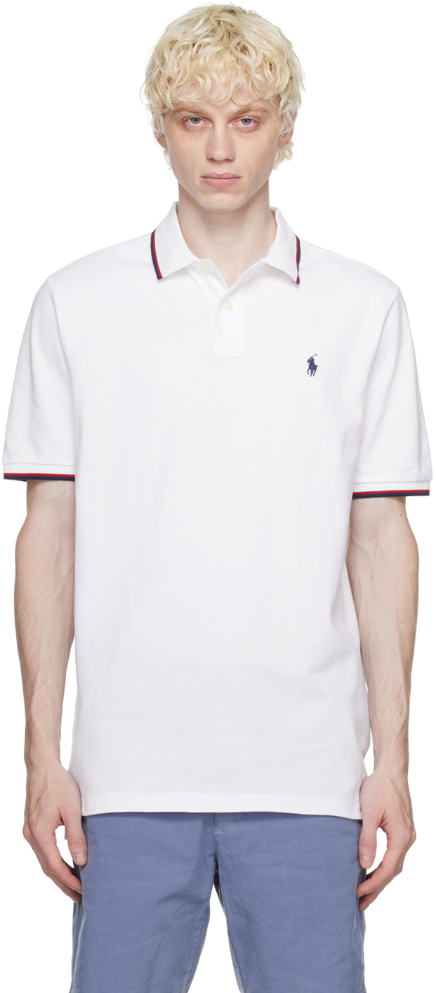 Polo Ralph Lauren White Embroidered Polo In White/c7996