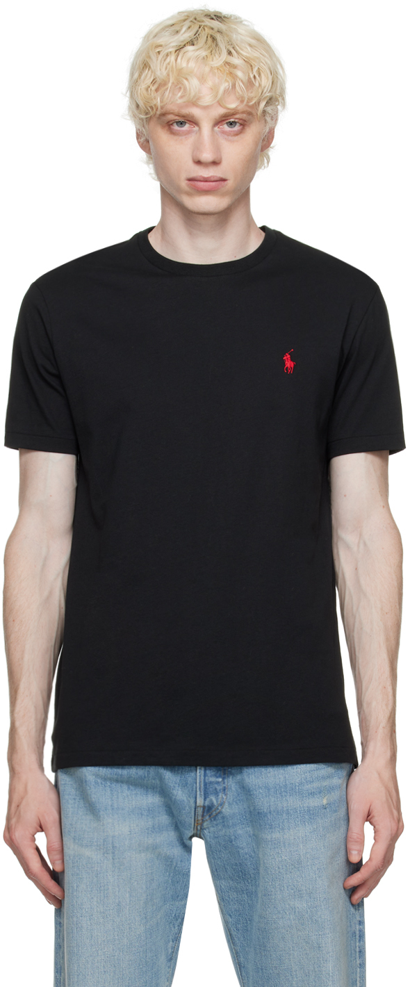 Polo Ralph Lauren Logo Embroidered Regular T-shirt In Rl Black