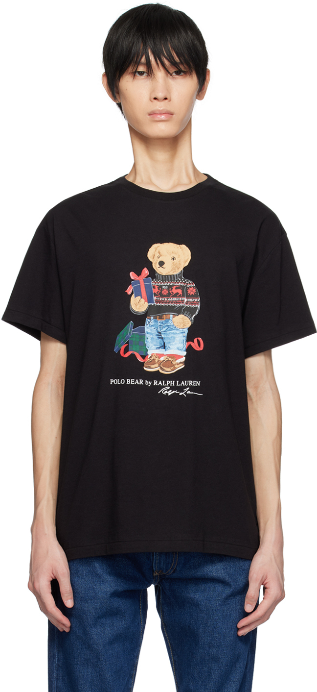 Polo Ralph Lauren Polo Bear Print T-shirt In Black | ModeSens