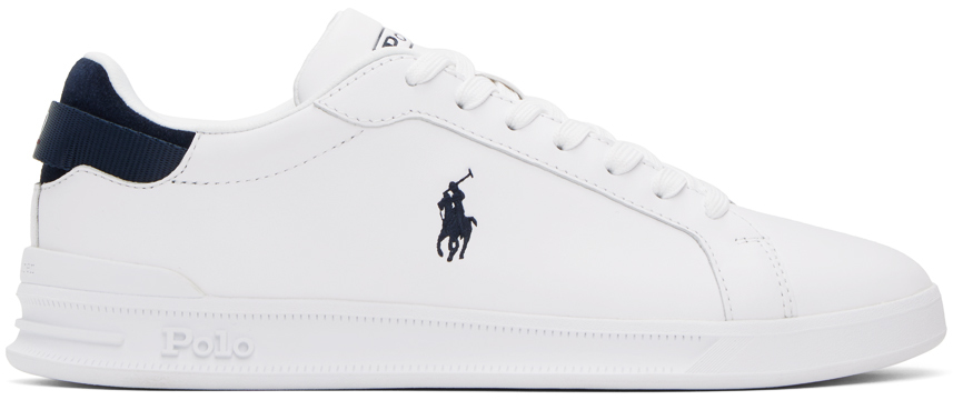 Polo Ralph Lauren: White Heritage Court II Sneakers | SSENSE