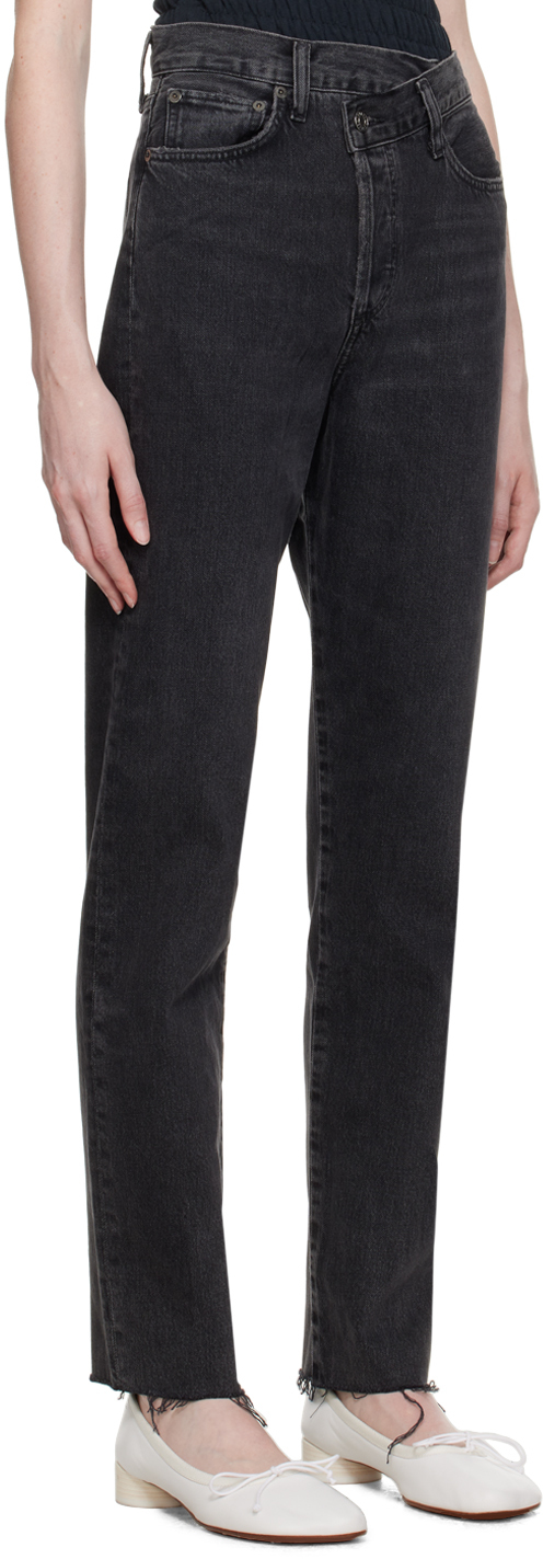 AGOLDE BLACK CRISS CROSS JEANS