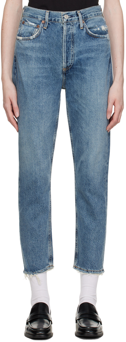 Indigo Riley Jeans by AGOLDE on Sale