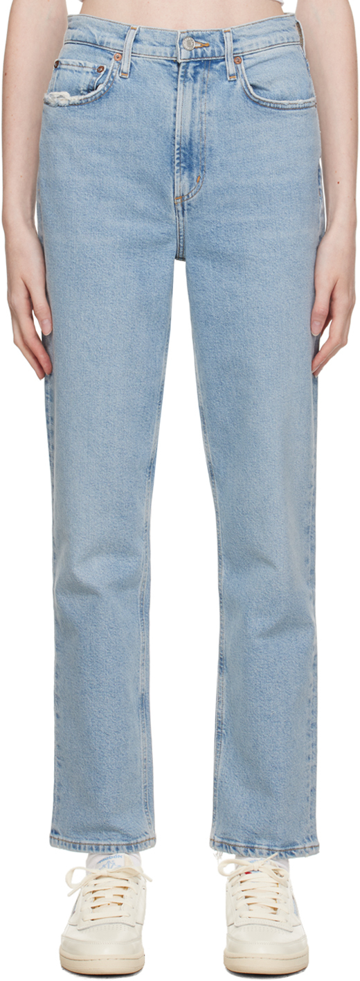 AGOLDE Blue Stovepipe Jeans