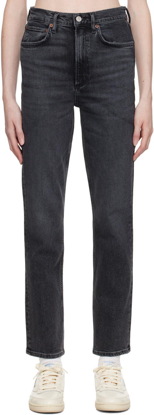Agolde Valen High Rise Jeans In Metal